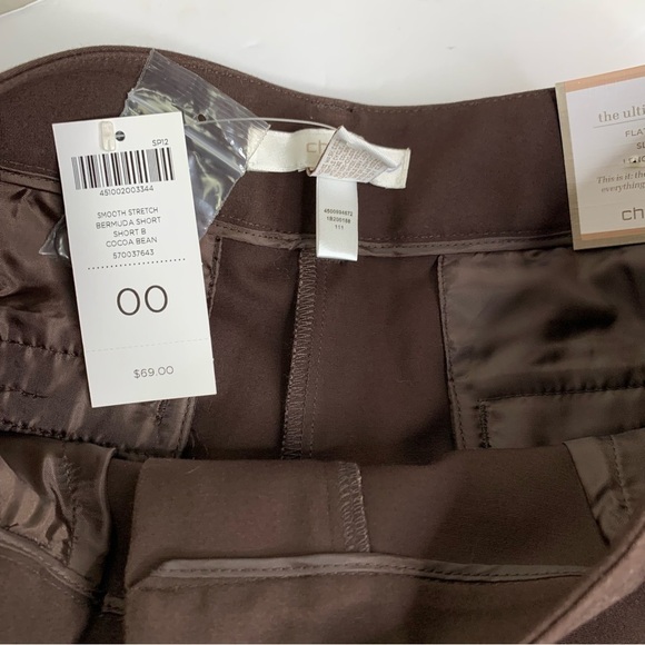 Chico’s Gorgeous Chocolate Brown “The Ultimate Short” Bermuda Short Length Sz 2 - Picture 3 of 12